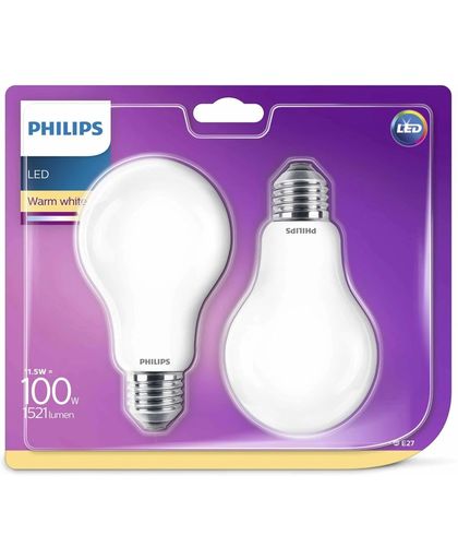 Philips LED-lampen Classic 100 W 2 st 929001802771