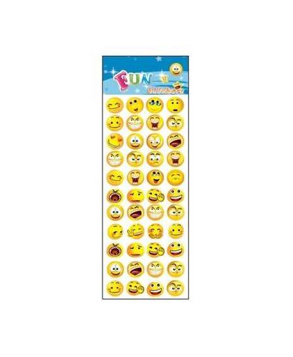 Stickervel smileys - 31 x 11 cm - smiley stickers