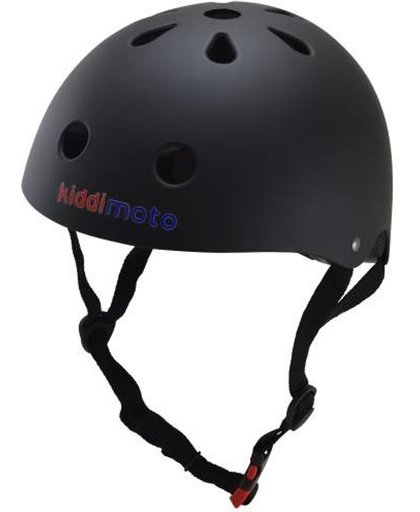 Kiddimoto - Matte Zwart - Medium - Geschikt voor 4-10jarige of hoofdomtrek van 53 tot 58 cm - Skatehelm - Fietshelm - Kinderhelm - Mooie helm