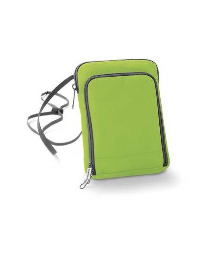 Bagbase travel wallet lime green/graphite