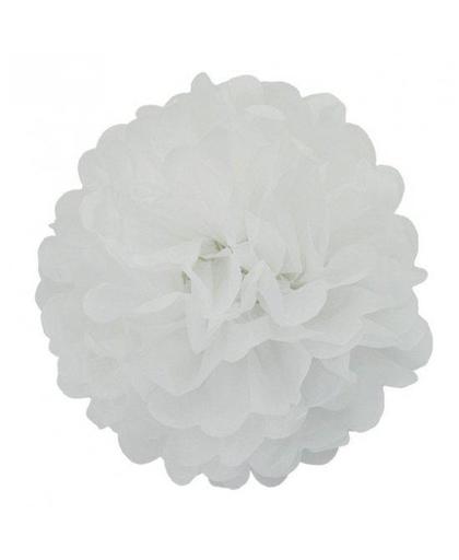 Witte decoratie pompom 25 cm