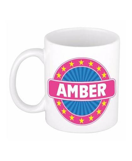Amber naam koffie mok / beker 300 ml - namen mokken