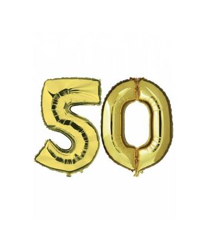 50 jaar getrouwd folie ballonnen goud