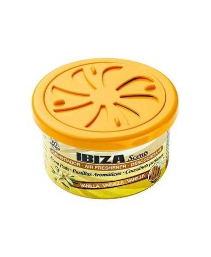 Ibiza scents luchtverfrisser blikje vanille geel