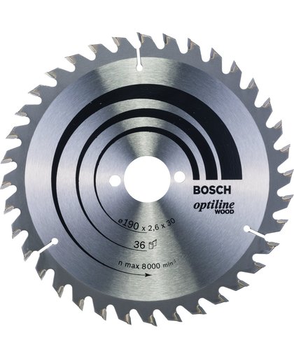 Bosch Cirkelzaagblad Optiline Wood - 190x30x2,6 - 36 tanden