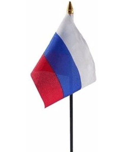 Rusland mini vlaggetje op stok 10 x 15 cm