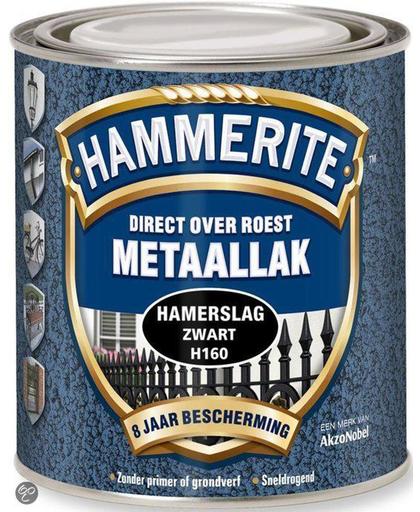 Hammerite Hamerslag Zwart 2.5L