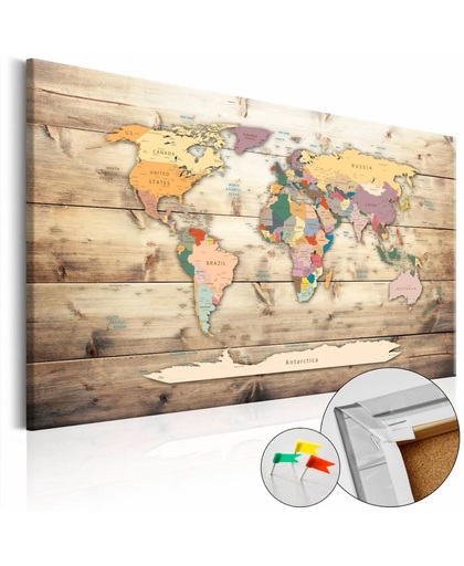 Afbeelding op kurk - Wereld binnen handbereik, wereldkaart