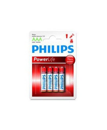 Philips Power Alkaline Batterij LR03P4B/10 niet-oplaadbare batterij