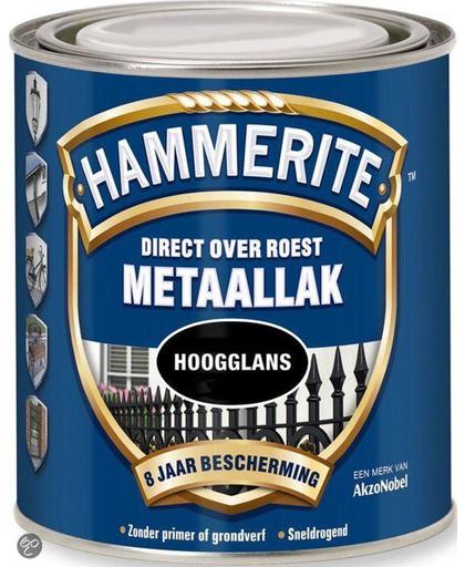 Hammerite Metaallak Hoogglans Klassiek Rood 0,25L