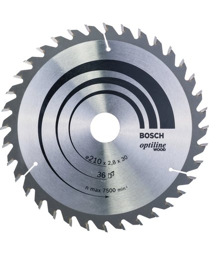 Bosch Cirkelzaagblad Optiline Wood 210 x 30 x 2,8 mm, 36
