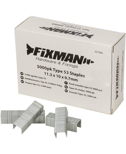 Fixman Type 53 Nietjes, 5000 Stuks 11,3 X 10 X 0,7 Mm
