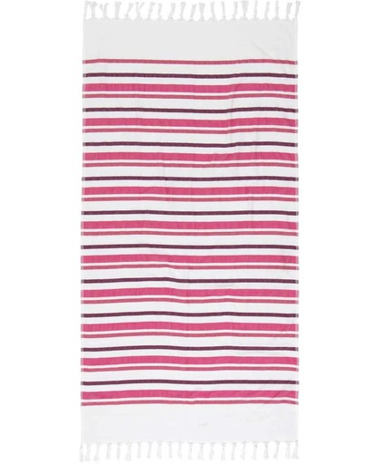 ESPRIT Ize hamam stripe - Hamamdoek - 80x160 - Pink