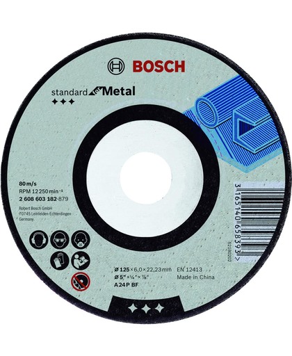 Afbraamschijf gebogen Standard for Metal A 24 P BF, 125 mm, 22,23 mm, 6,0 mm 1st