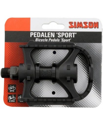 Simson Pedalen Set Sport 9/16 Inch Zwart