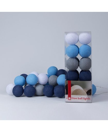 Cotton Ball Lights Lichtslinger Sailor Blue – 20 Cotton Balls – Blauw / Grijs