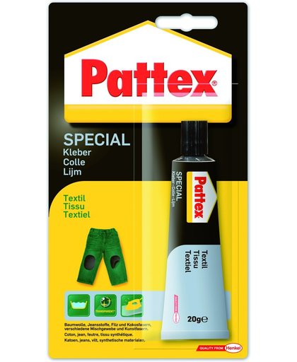 Pattex - Special textiel lijm - 20 Gram - Transparant