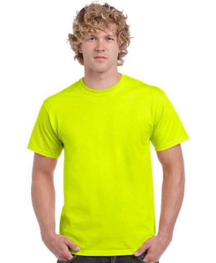 Neon geel kleurige t shirts M