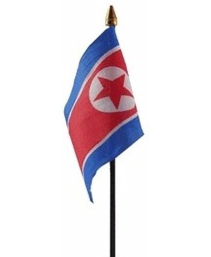 Noord Korea mini vlaggetje op stok 10 x 15 cm