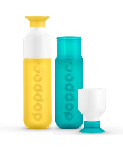 Dopper - duo set 2 kleuren - SeaGreen en Yellow