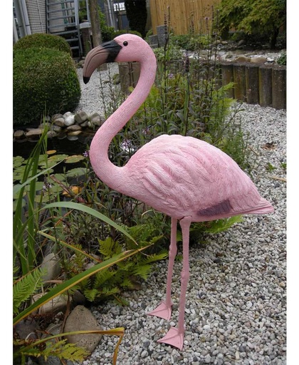 Ubbink - Dierfiguur - Flamingo - Hoogte 90cm - Roze