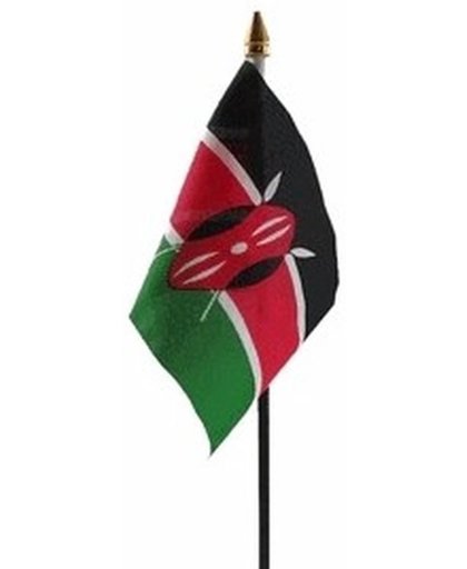 Kenia mini vlaggetje op stok 10 x 15 cm
