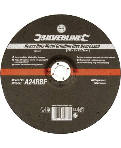 Silverline Verzonken 'Heavy-Duty' metaal slijpschijf 230 x 6 x 22,23 mm