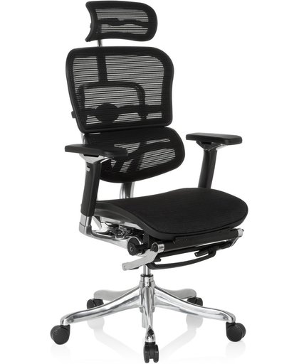 Dynamic Chairs Ergohuman Plus Legpro - Bureaustoel - Voetensteun - Netstof - Zwart