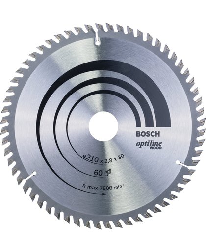 Bosch Cirkelzaagblad Optiline Wood 210 x 30 x 2,8 mm, 60
