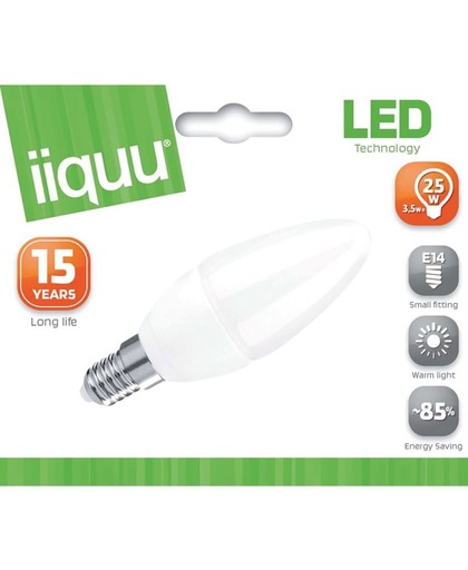 iiquu LED mini kaars E14 3,5W (25W) warmwit 250 lm