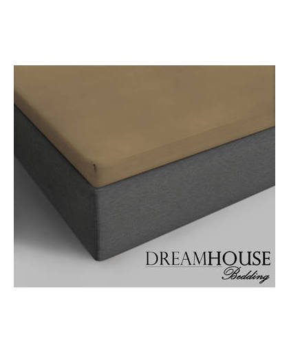 Dreamhouse katoenen topper hoeslaken taupe - 2-persoons (180 cm) - taupe