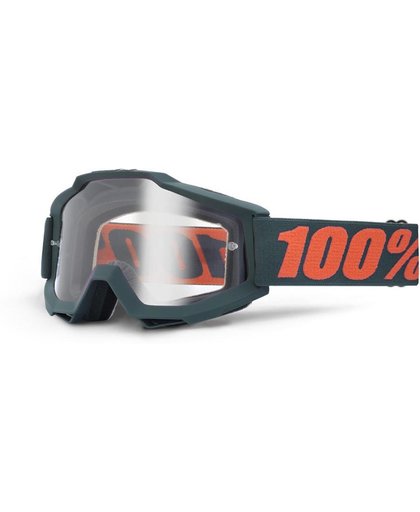 100% Crossbril Accuri Gunmetal Orange/Clear