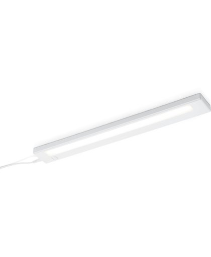 TRIO, Wand lamp, Alino incl. 1 x LED,SMD,7,0 Watt,3000K,600 Lm. Kunststof, Wit, Armatuur: Kunststof, Wit L:55,0cm, L:7,0cm, H:2,0cm Schakelaar