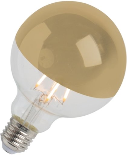 Calex globelamp kopspiegel LED filament 4W (vervangt 40W) grote fitting E27 goud 95mm