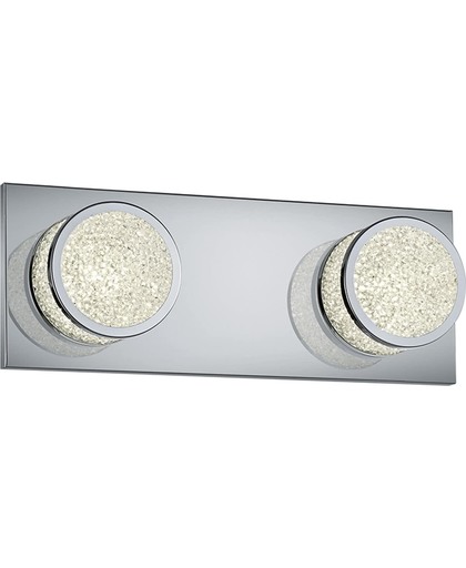 Wandlamp - Modern - Clinton - Kleur Armatuur Chroom - Meegeleverde lichtbron LED - Fitting SMD - Max. wattage 4 watt