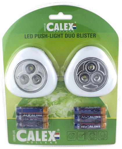 Calex LED push light, blister 2 stuks