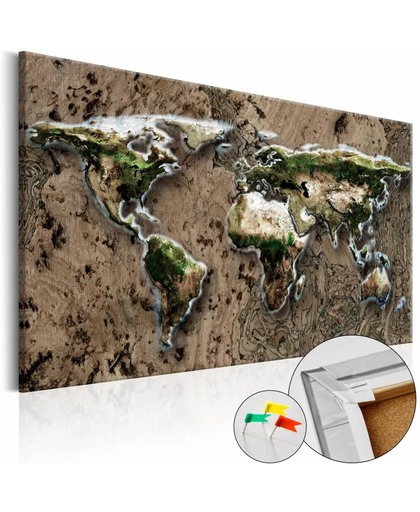 Afbeelding op kurk - Wild World , wereldkaart
