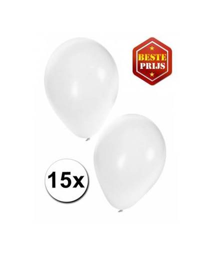 Witte ballonnen 15 stuks
