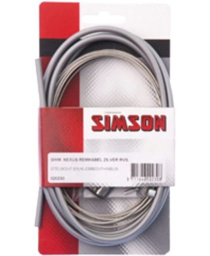 Simson Remkabel Set Nexus Rollerbrake 2250/1700 Mm Grijs /zilver