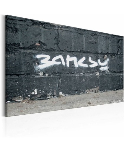 Schilderij - Banksy handtekening