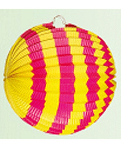 Lampion geel/roze 24 cm