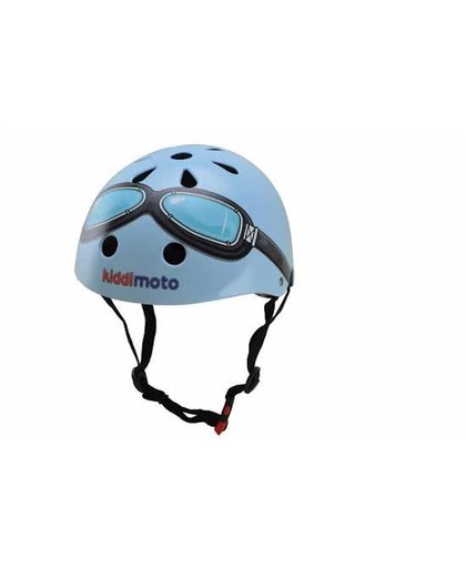 Kiddimoto - Blauwe bril - Small - Geschikt voor 2-6jarige of hoofdomtrek van 48 tot 52 cm - Skatehelm - Fietshelm - Kinderhelm - Stoere helm - Jongens helm
