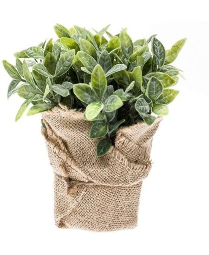 Kunstplant munt kruiden groen in pot 19 cm