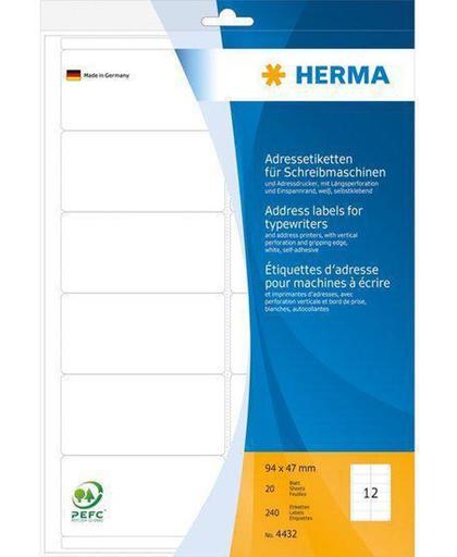HERMA 4432 Wit adreslabels