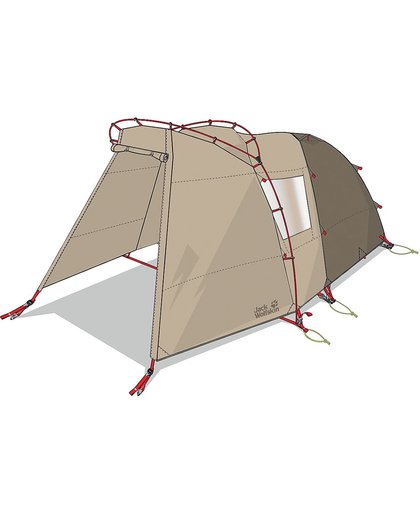 Jack Wolfskin Grand Illusion IV - Koepeltent - Beige - 4-Persoons