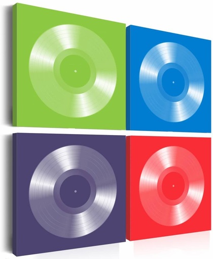 Schilderij - Vinyl in kleur