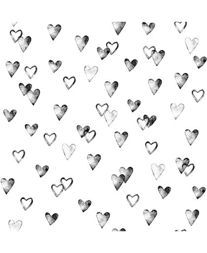 Stapelgoed - Fotobehang Heartworld - zwart/wit - 900x50cm