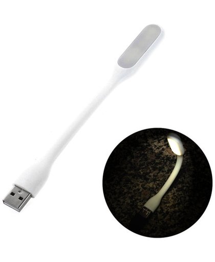 GadgetBay Draagbare USB LED 2.0 lamp Flexibel portable Bureaugadget wit lampje