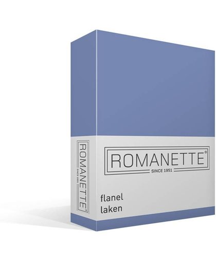 Romanette - Flanel - Laken - Eenpersoons - 150x250 cm - Jeans