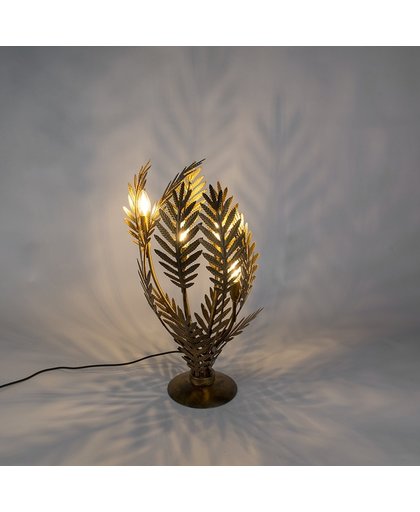 QAZQA Botanica - Tafellamp - 4 lichts - H 690 mm - goud/messing